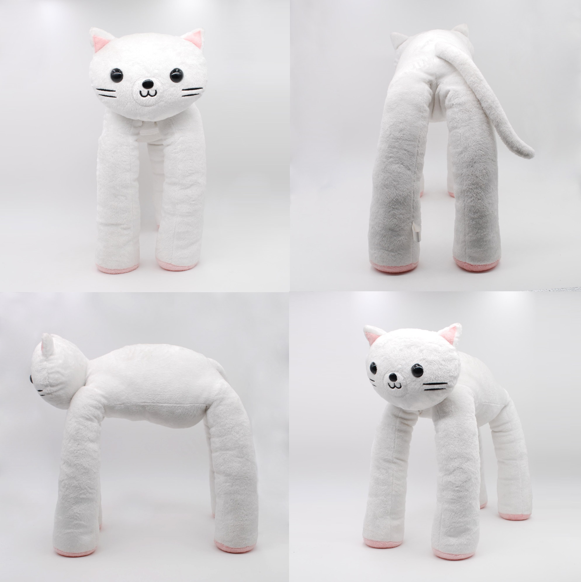 Japan Cat White Long Leg - Cushions & Pillows
